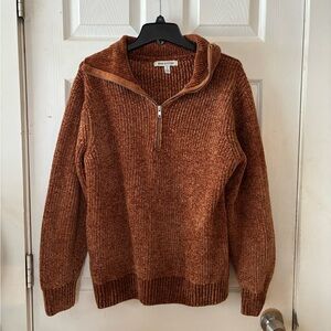 Urban Outfitters Brown Quarter Zip Sweater Size Small